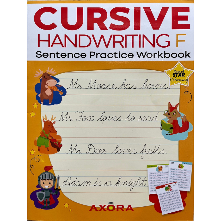 Cursive Handwriting F: Sentence Practice Workbook